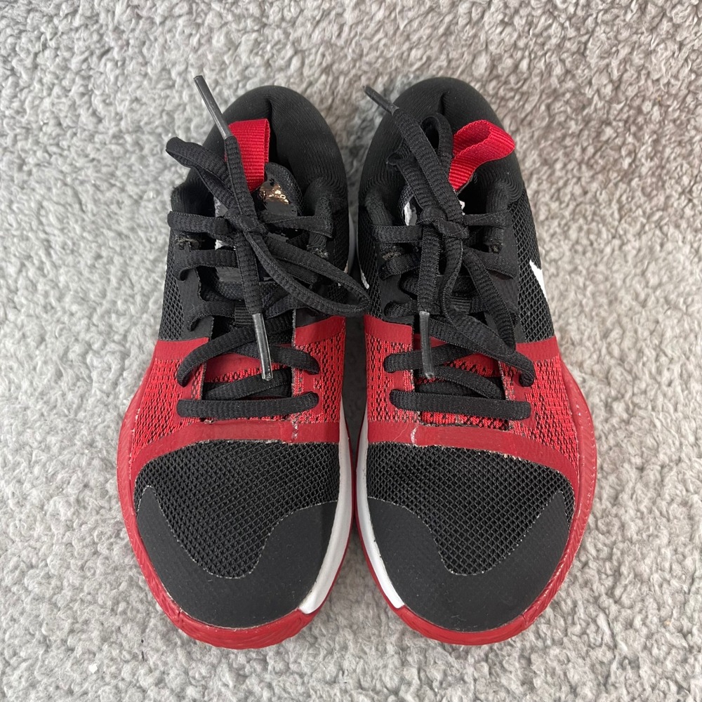 Nike Zoom Assersion Kids 10.5C Black Red Basketball Mid Top Shoes 918384-009 - Picture 3 of 9